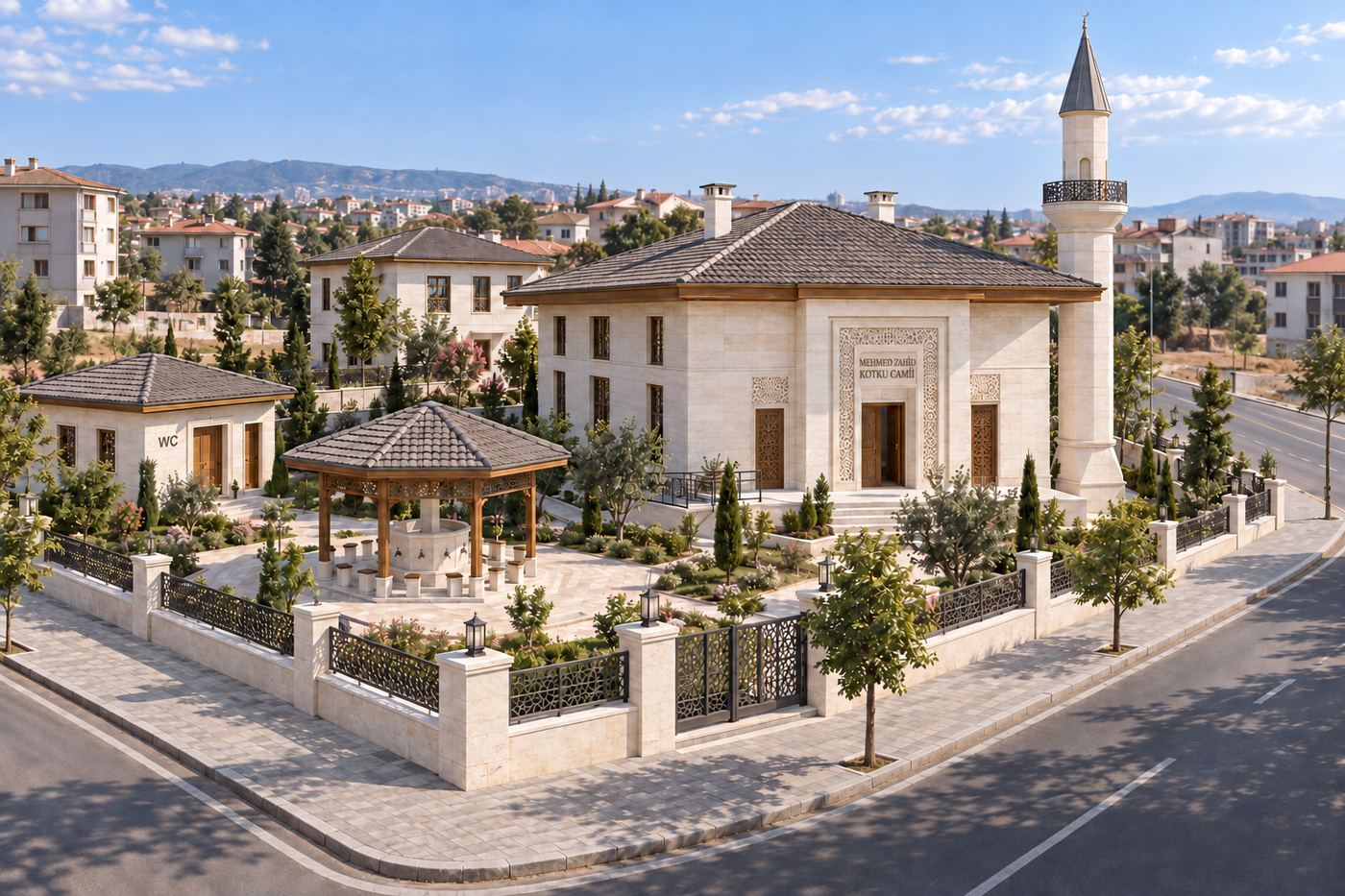 Mehmet Zâhid Kotku Camii — dış mekân konsept görseli
